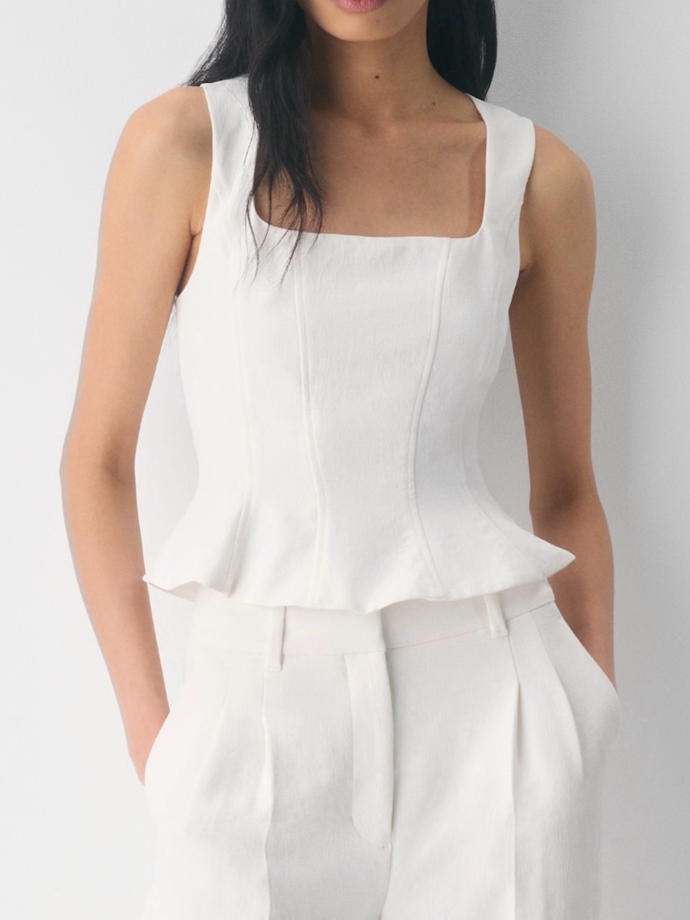 Aritzia Rhodara bustier light birch - small NWT